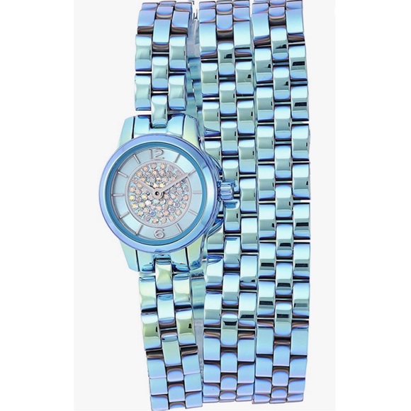 Michael Kors Petite Runway Blue Triple Wrap Watch - Picture 3 of 8